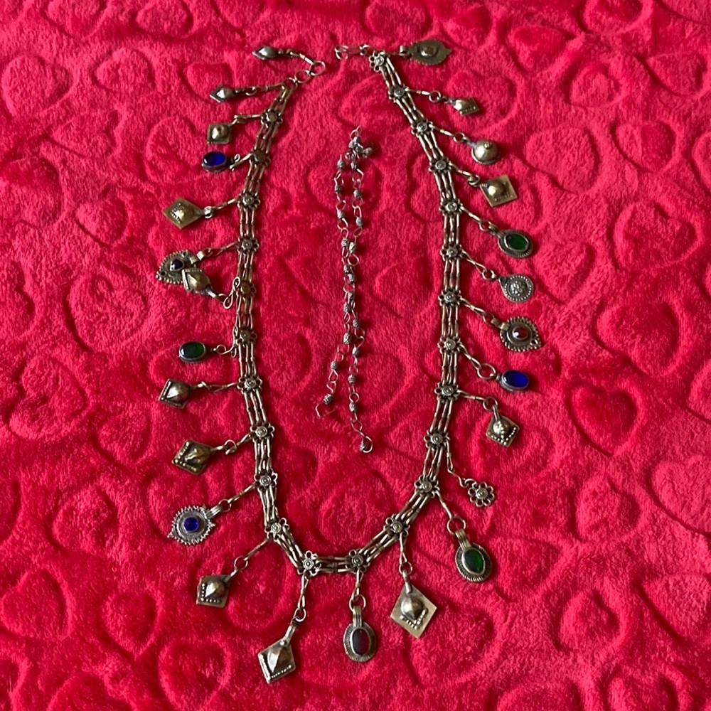Kuchi silver / nickel necklace belt Afghan